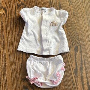 Sweet White and Pink Baby Diaper Cover Set